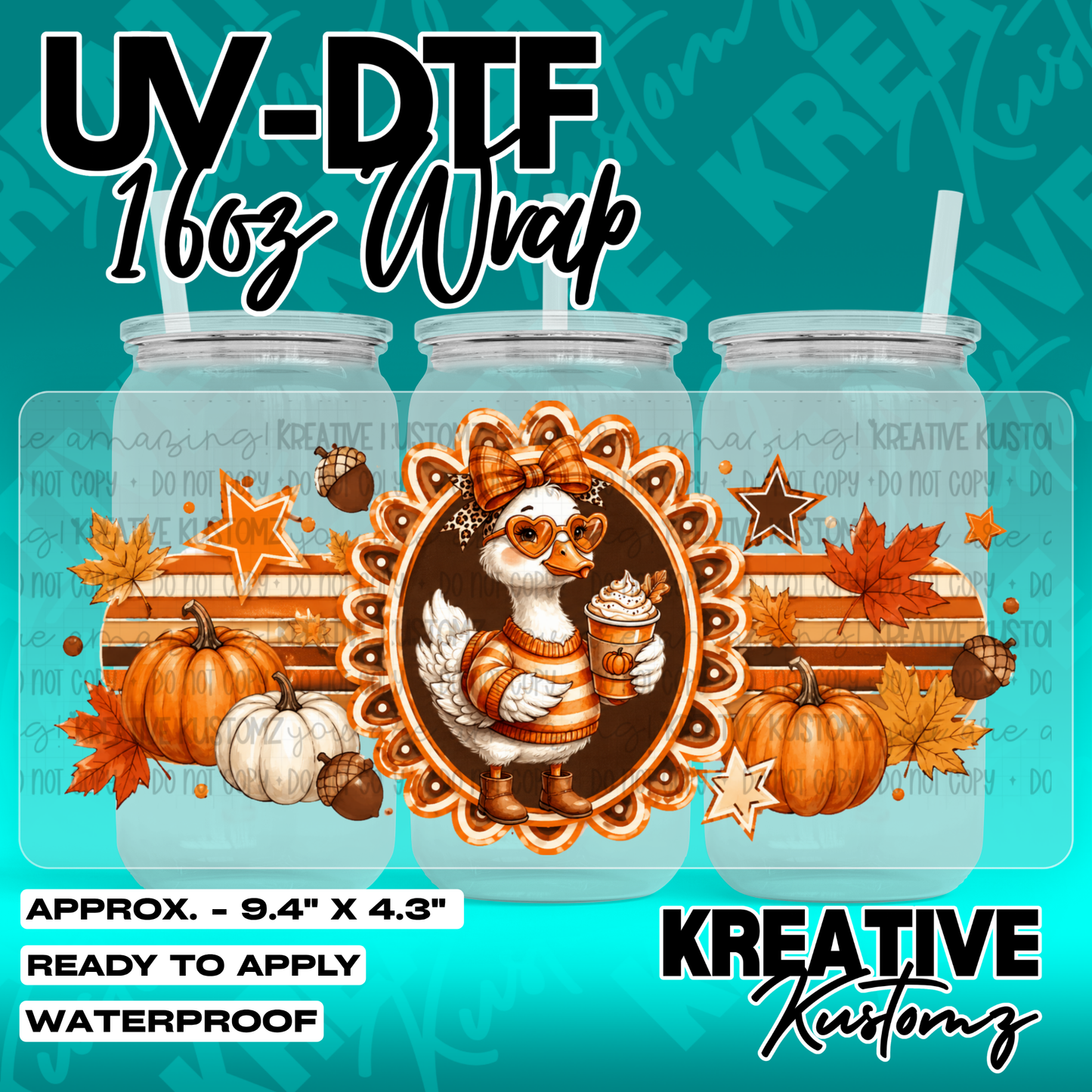 7068 | UV DTF Cup Wrap for 16oz Libbey Glass