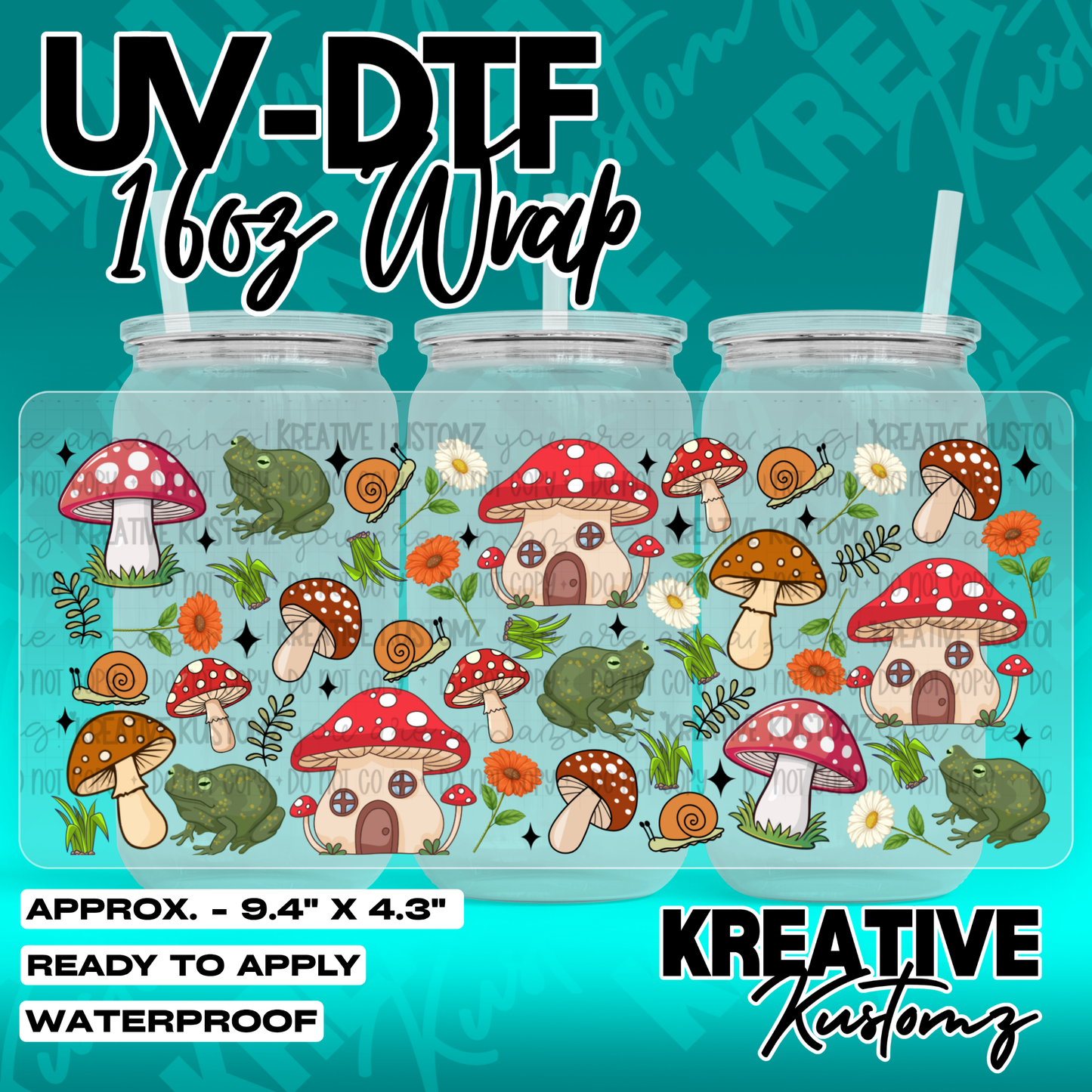 7072 | UV DTF Cup Wrap for 16oz Libbey Glass