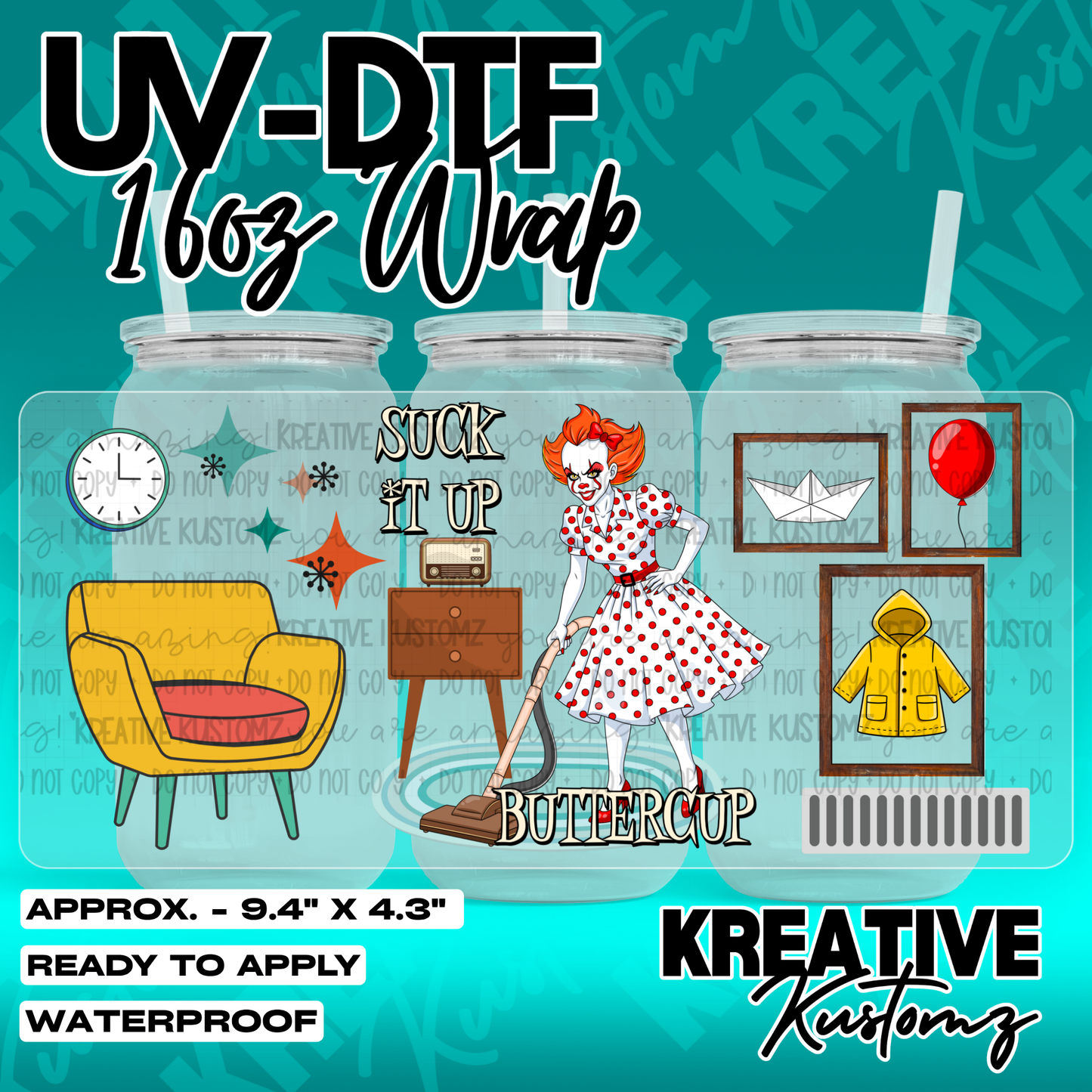 7094 | UV DTF Cup Wrap for 16oz Libbey Glass