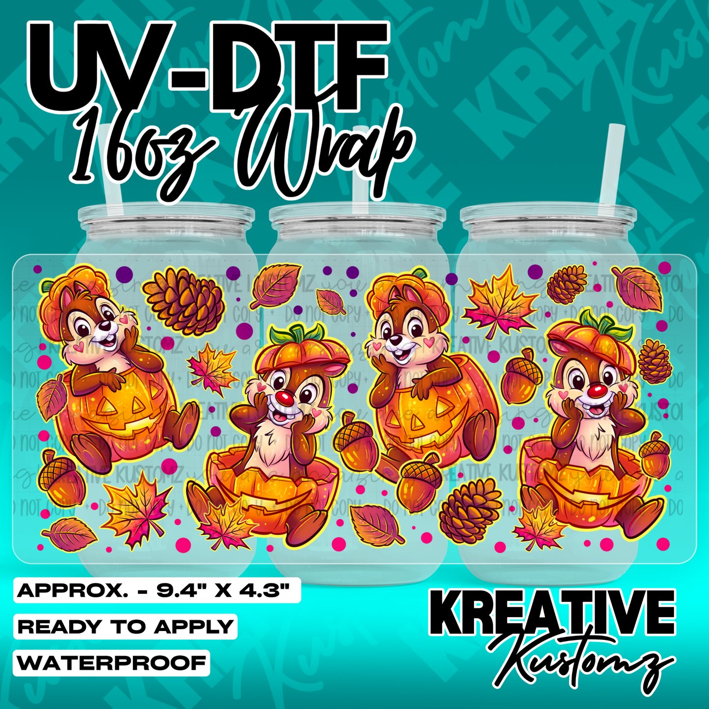 7115 | UV DTF Cup Wrap for 16oz Libbey Glass