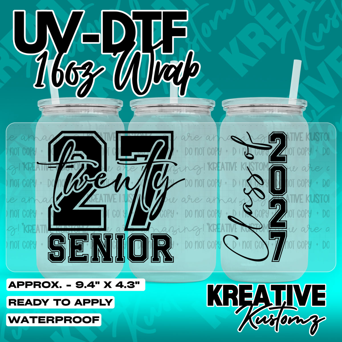 7124 | UV DTF Cup Wrap for 16oz Libbey Glass
