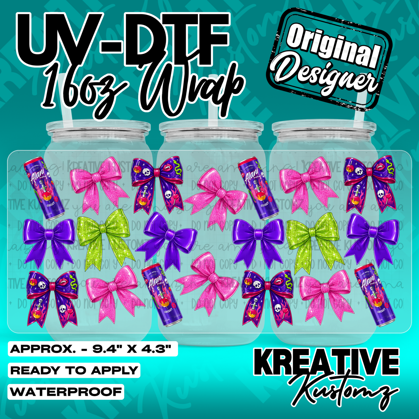 7138 | UV DTF Cup Wrap for 16oz Libbey Glass