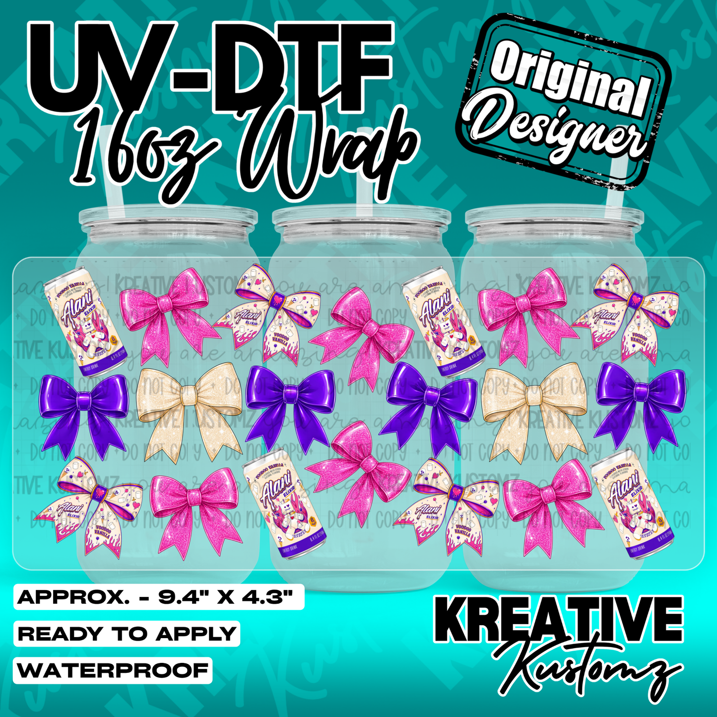 7139 | UV DTF Cup Wrap for 16oz Libbey Glass