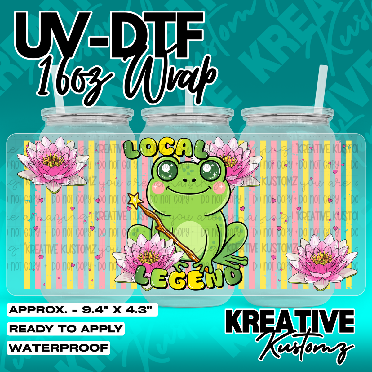 7146 | UV DTF Cup Wrap for 16oz Libbey Glass