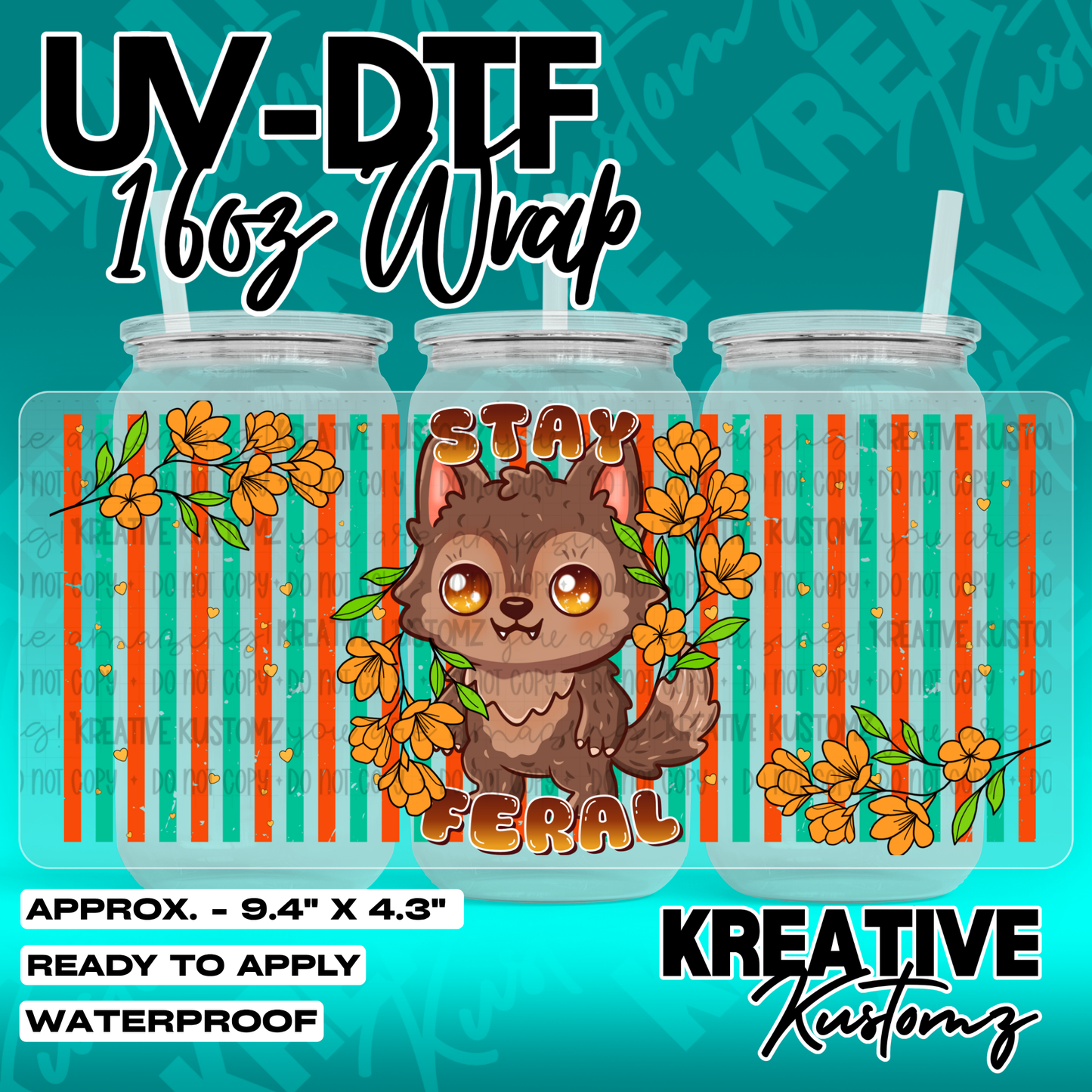 7147 | UV DTF Cup Wrap for 16oz Libbey Glass