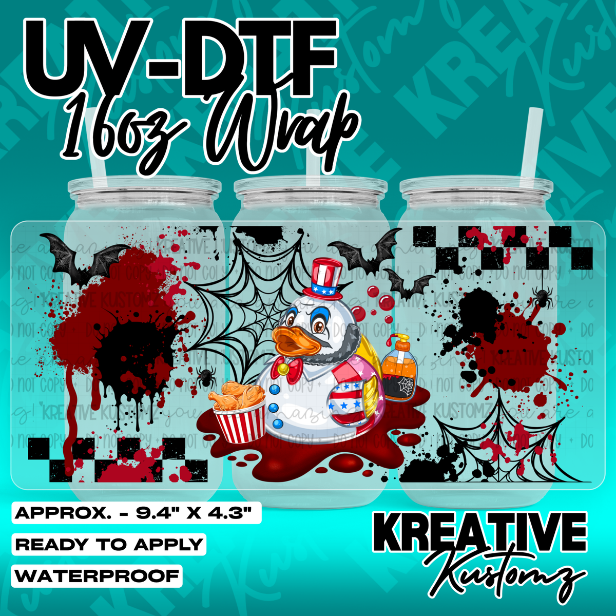 7156 | UV DTF Cup Wrap for 16oz Libbey Glass