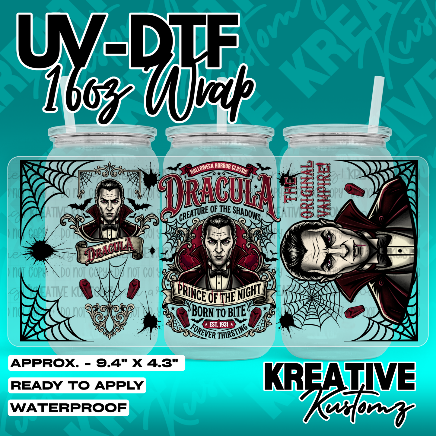 7169 | UV DTF Cup Wrap for 16oz Libbey Glass