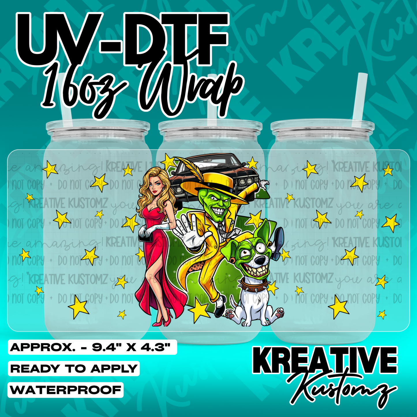 7177 | UV DTF Cup Wrap for 16oz Libbey Glass