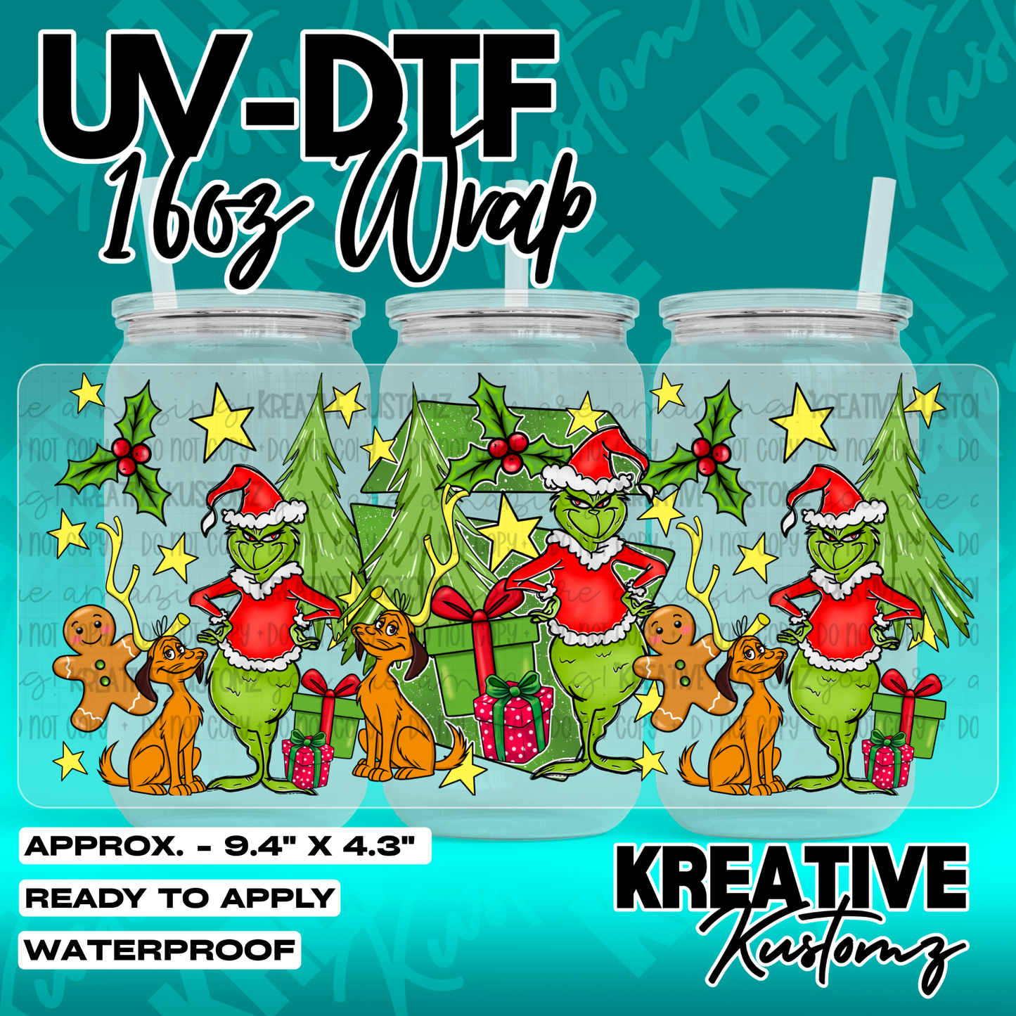 7183 | UV DTF Cup Wrap for 16oz Libbey Glass