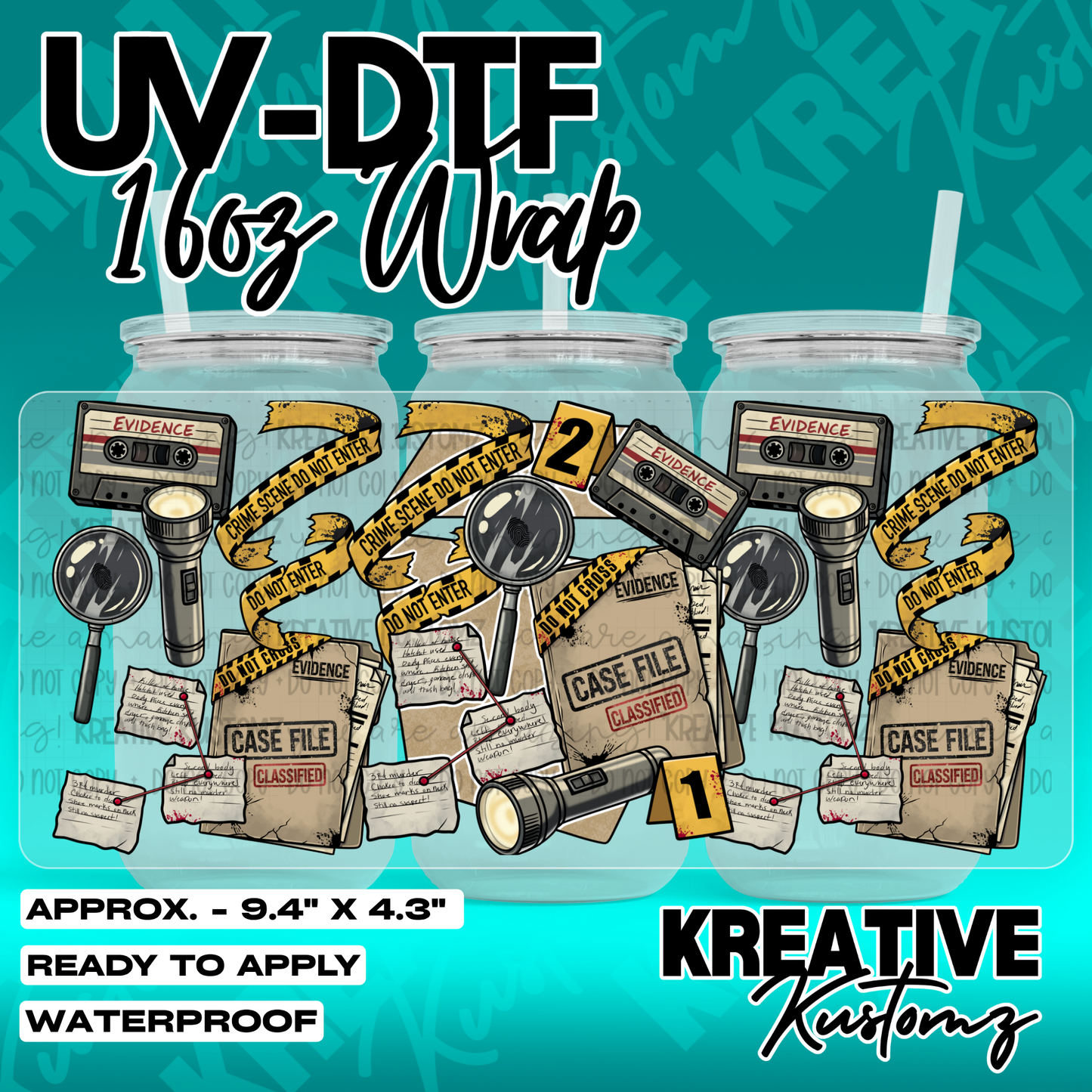 7186 | UV DTF Cup Wrap for 16oz Libbey Glass