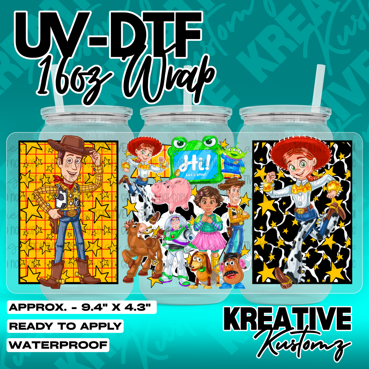 7189 | UV DTF Cup Wrap for 16oz Libbey Glass