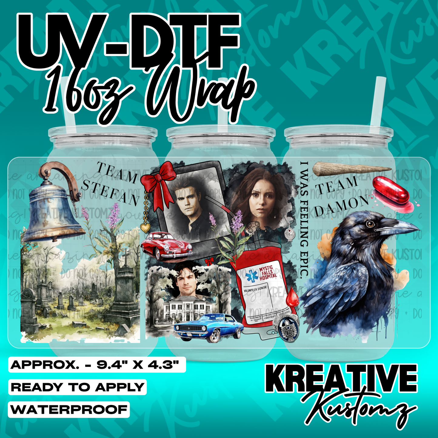 7196 | UV DTF Cup Wrap for 16oz Libbey Glass