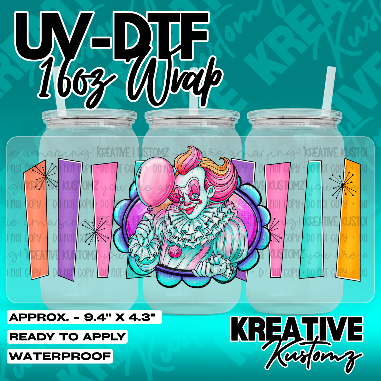 7198 | UV DTF Cup Wrap for 16oz Libbey Glass