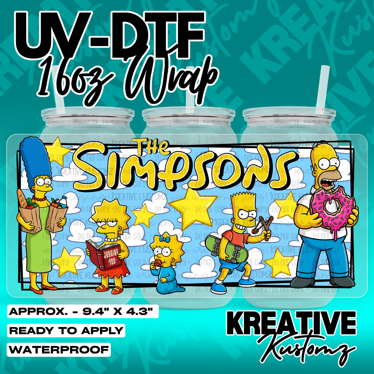 7234 | UV DTF Cup Wrap for 16oz Libbey Glass