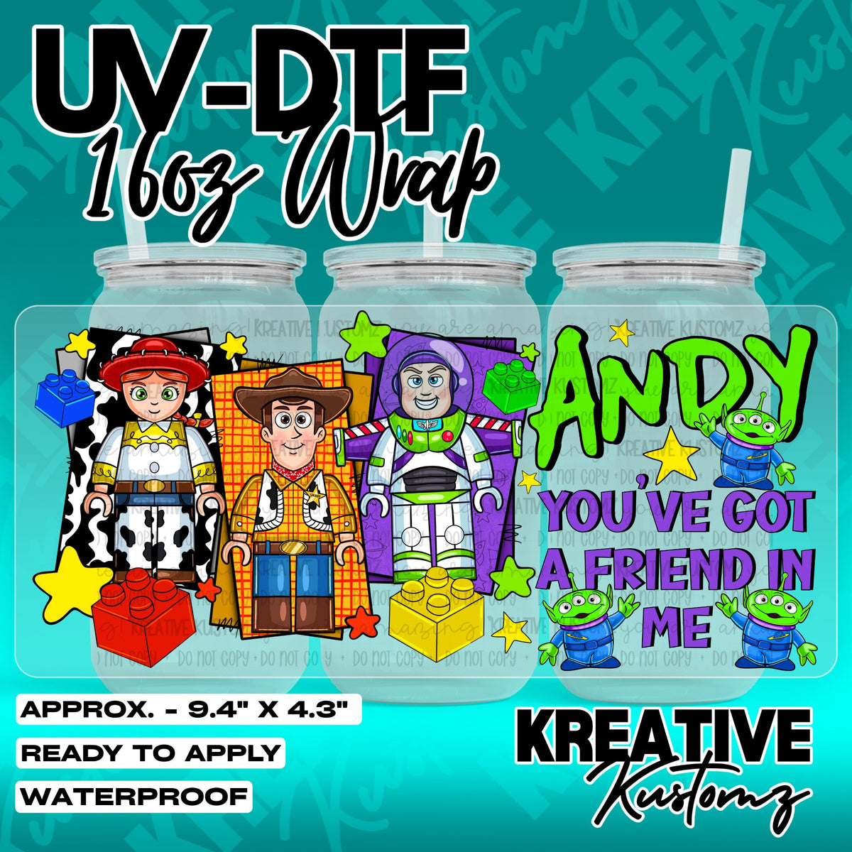 7242 | UV DTF Cup Wrap for 16oz Libbey Glass