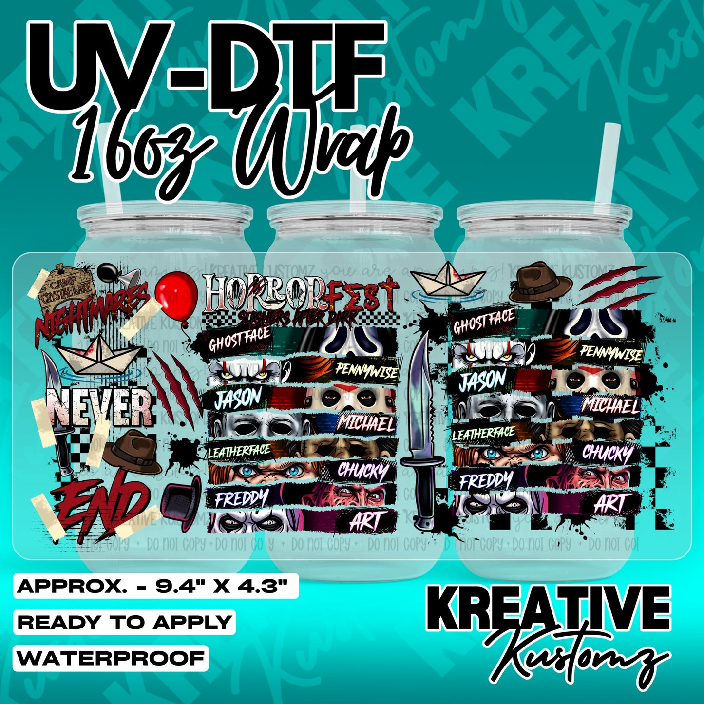 7249 | UV DTF Cup Wrap for 16oz Libbey Glass