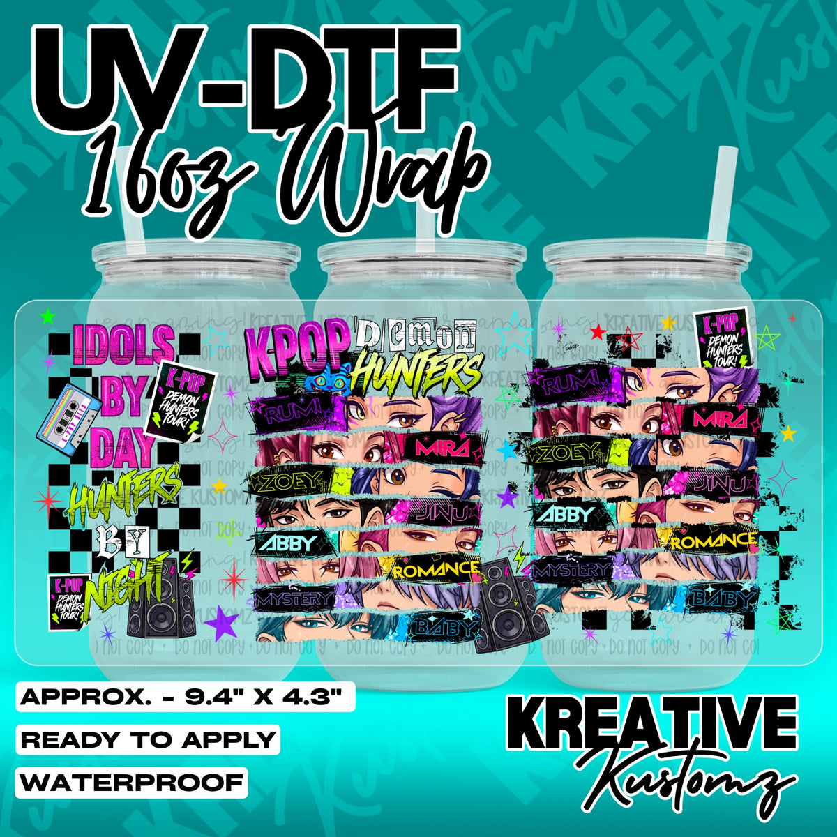 7250 | UV DTF Cup Wrap for 16oz Libbey Glass