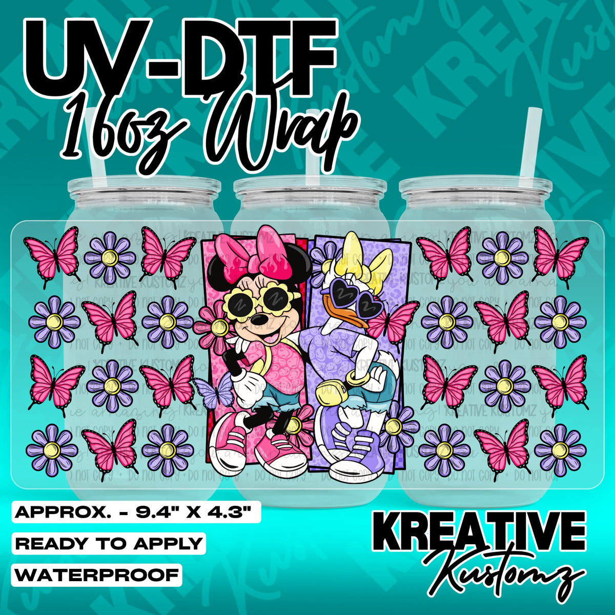 7253 | UV DTF Cup Wrap for 16oz Libbey Glass
