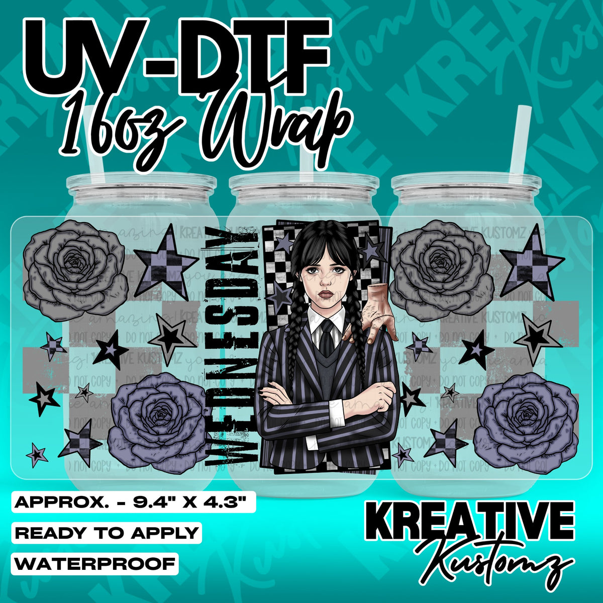 7261 | UV DTF Cup Wrap for 16oz Libbey Glass