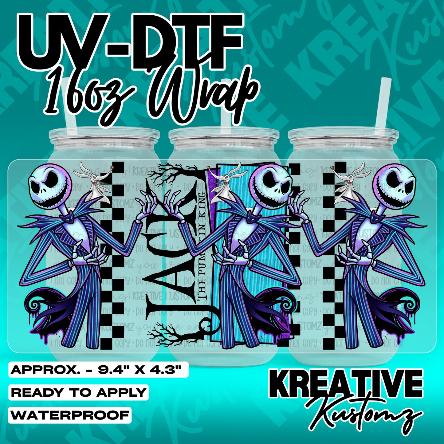 7262 | UV DTF Cup Wrap for 16oz Libbey Glass