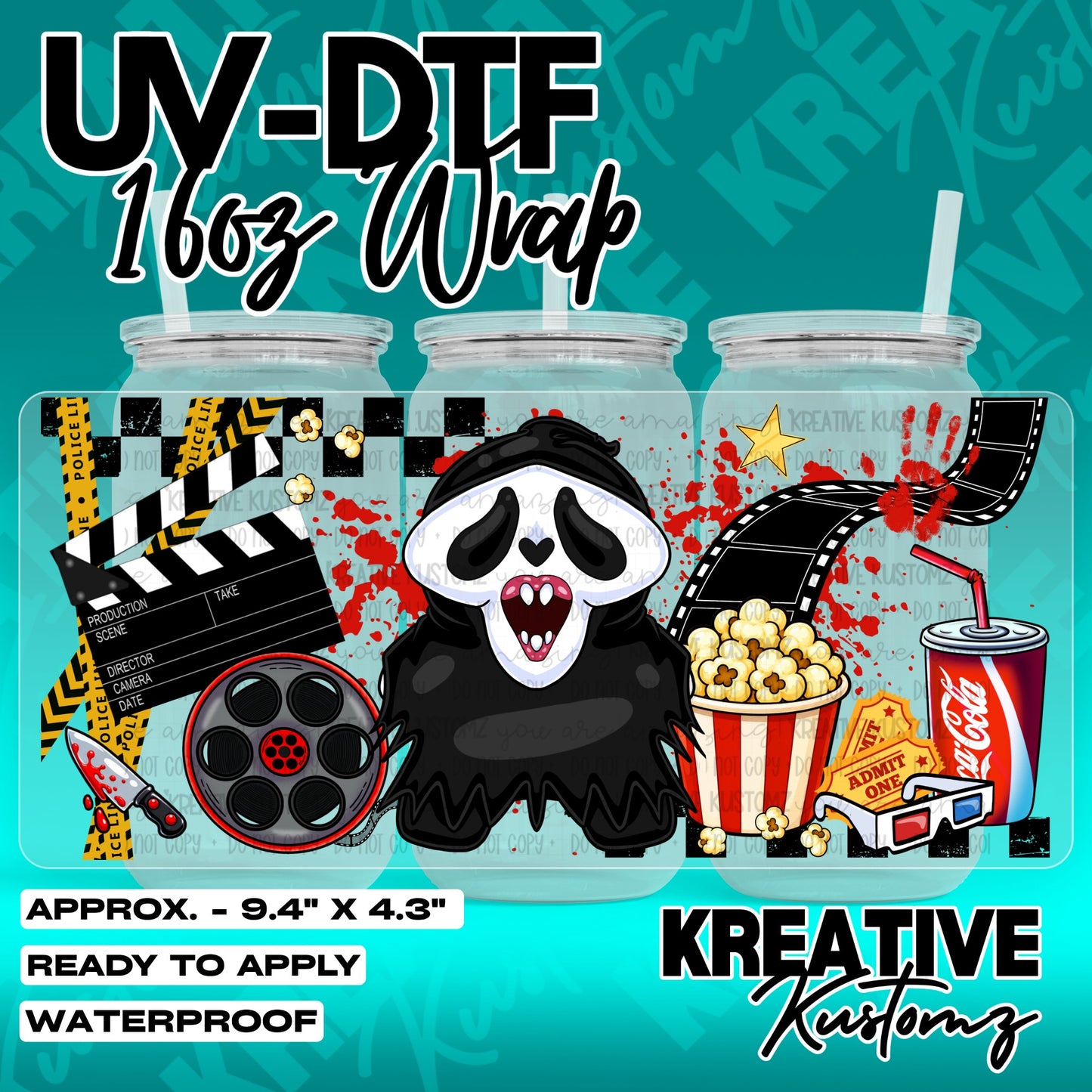 7271 | UV DTF Cup Wrap for 16oz Libbey Glass