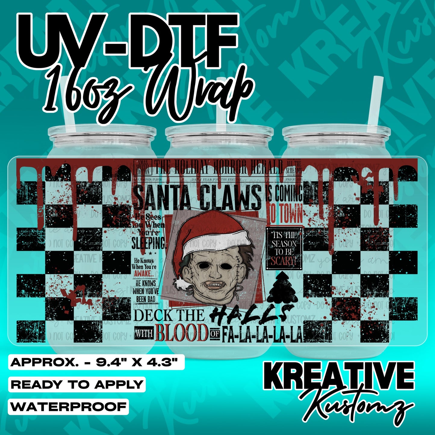 7285 | UV DTF Cup Wrap for 16oz Libbey Glass