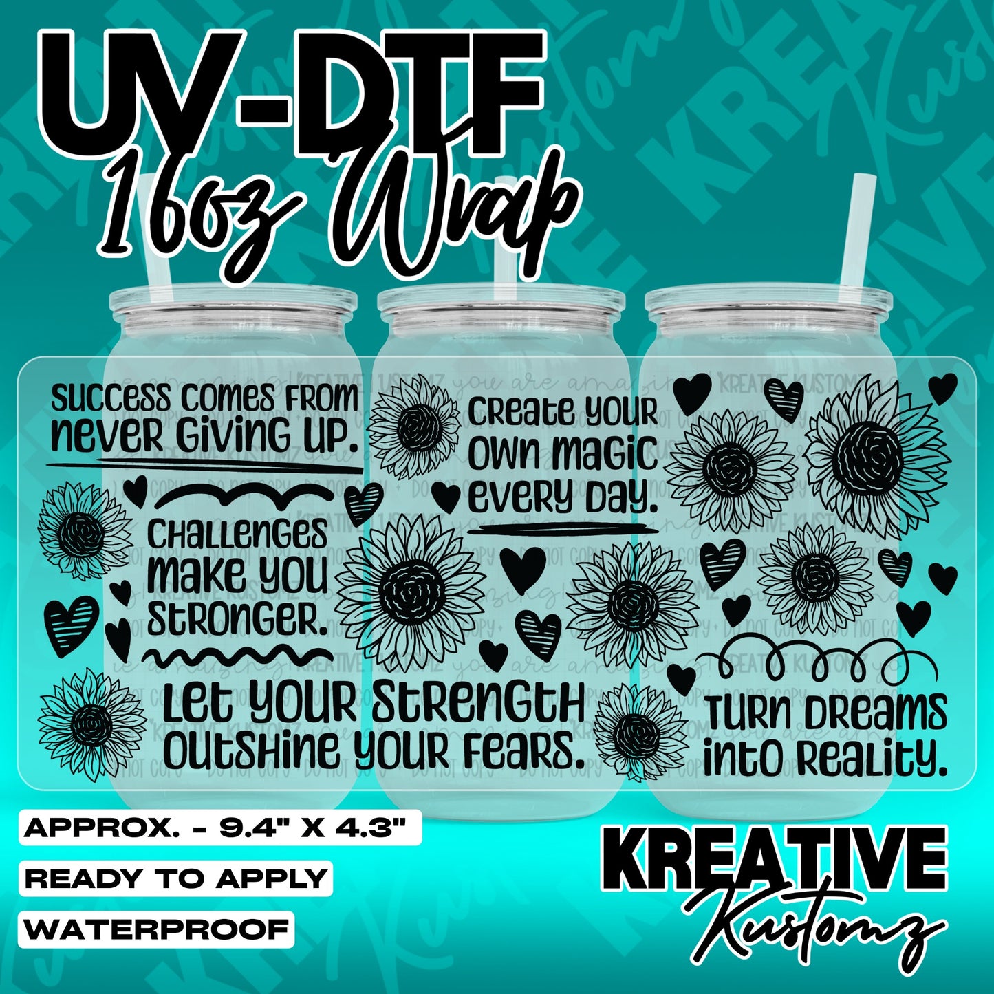 7288 | UV DTF Cup Wrap for 16oz Libbey Glass
