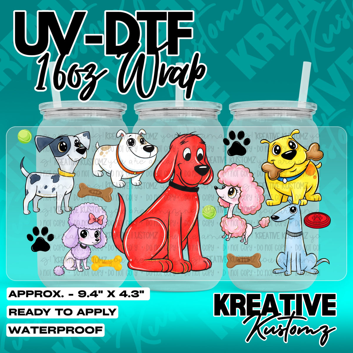 7291 | UV DTF Cup Wrap for 16oz Libbey Glass
