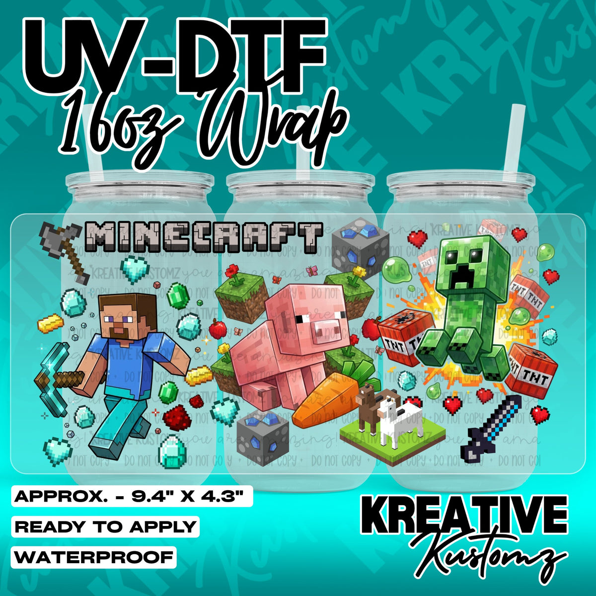 7293 | UV DTF Cup Wrap for 16oz Libbey Glass