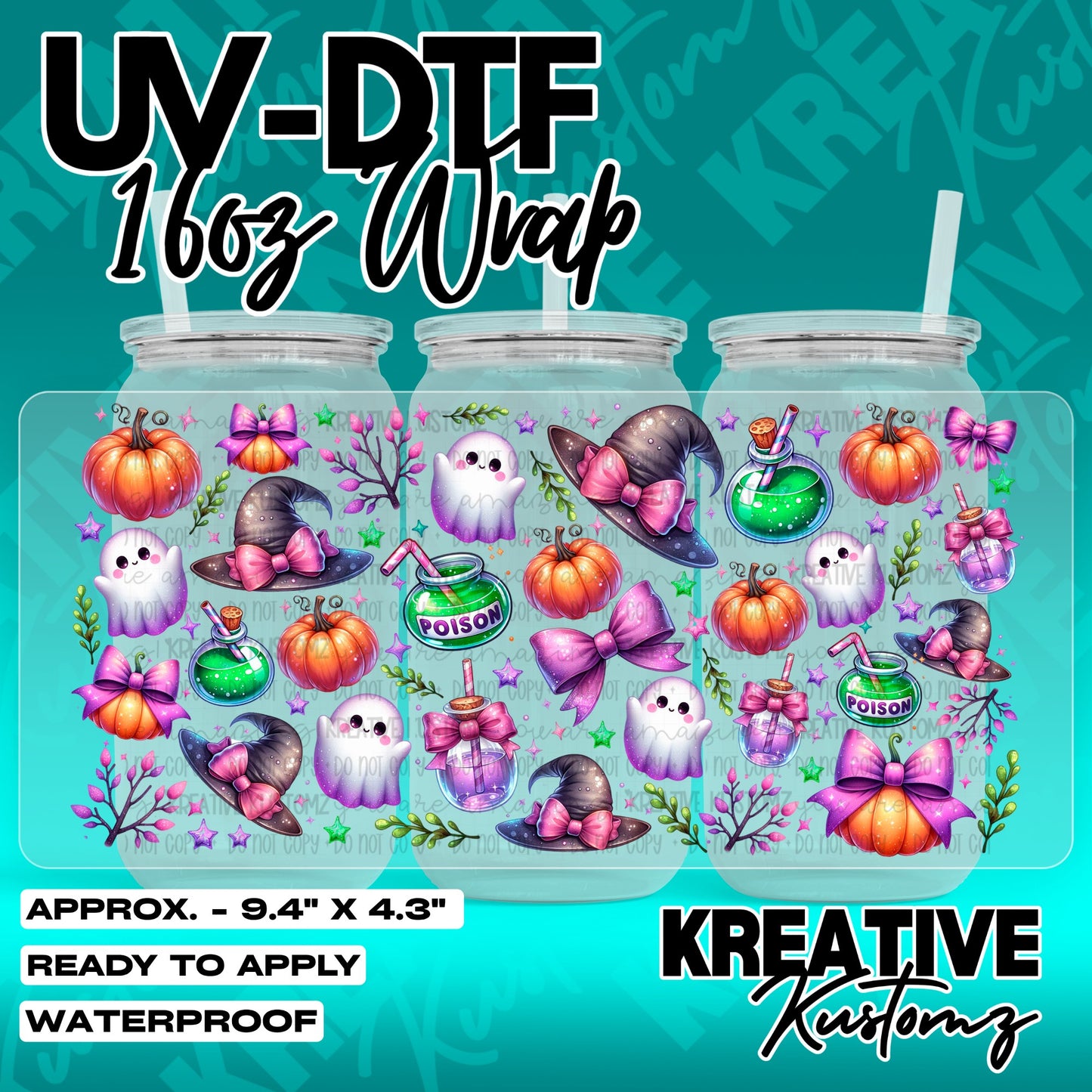 7303 | UV DTF Cup Wrap for 16oz Libbey Glass
