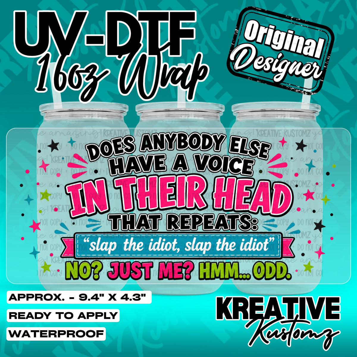 7319 | UV DTF Cup Wrap for 16oz Libbey Glass