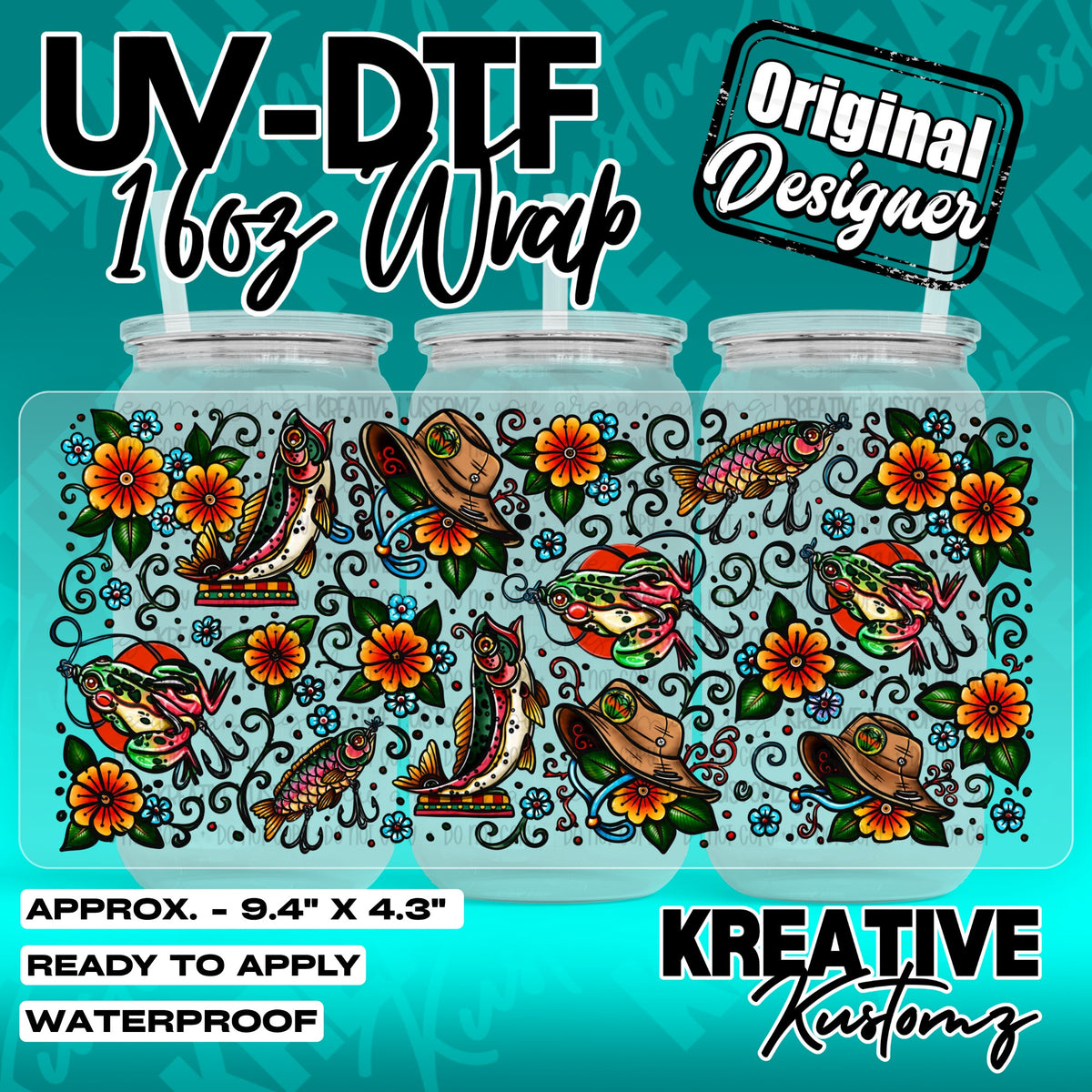 7330 | UV DTF Cup Wrap for 16oz Libbey Glass
