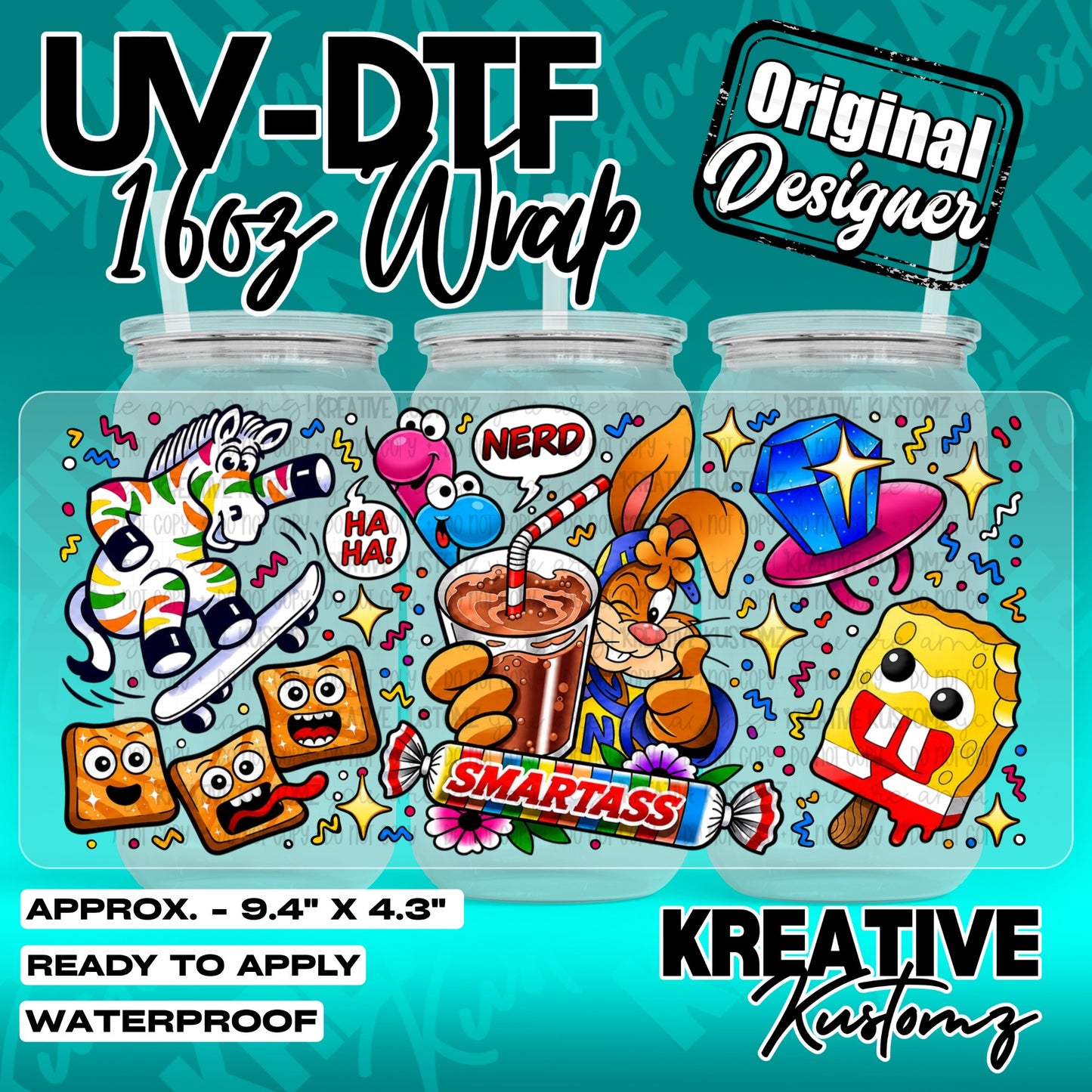 7332 | UV DTF Cup Wrap for 16oz Libbey Glass
