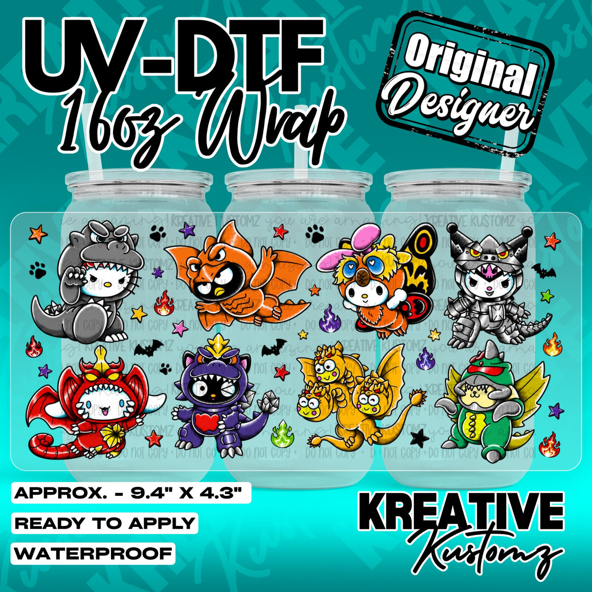 7333 | UV DTF Cup Wrap for 16oz Libbey Glass