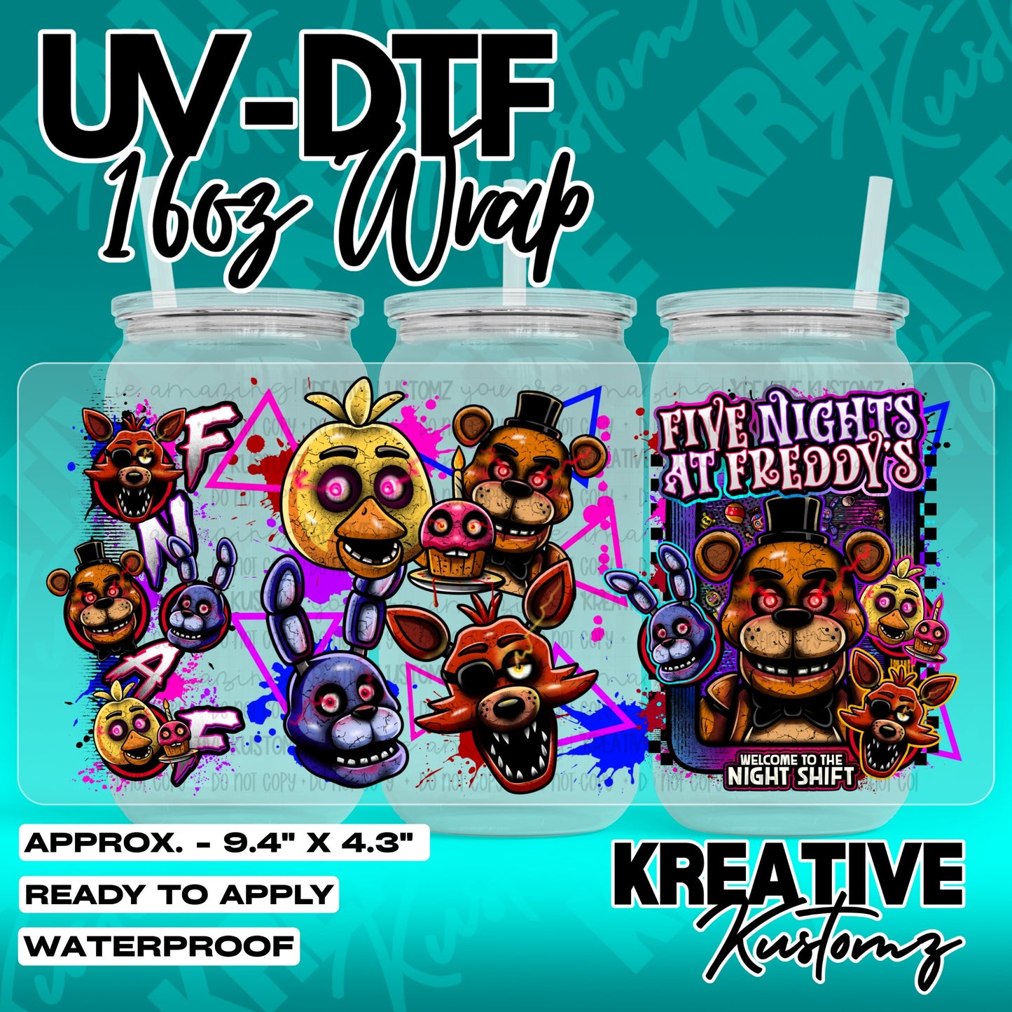 7339 | UV DTF Cup Wrap for 16oz Libbey Glass