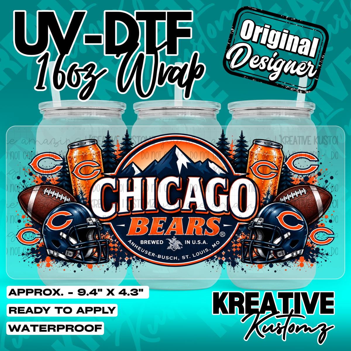 7348 | UV DTF Cup Wrap for 16oz Libbey Glass