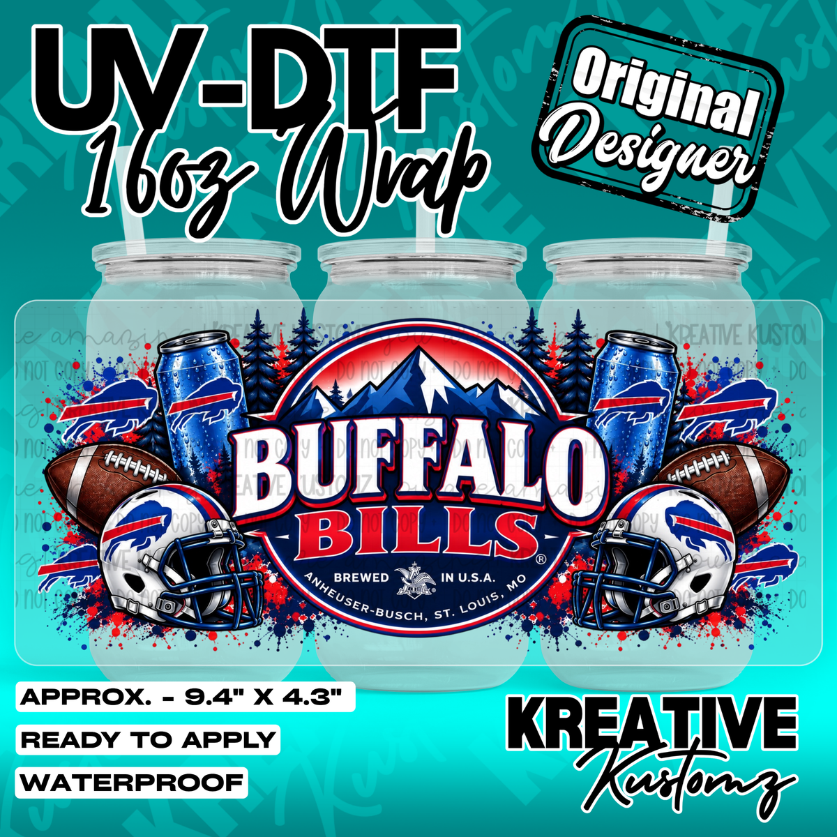 7351 | UV DTF Cup Wrap for 16oz Libbey Glass