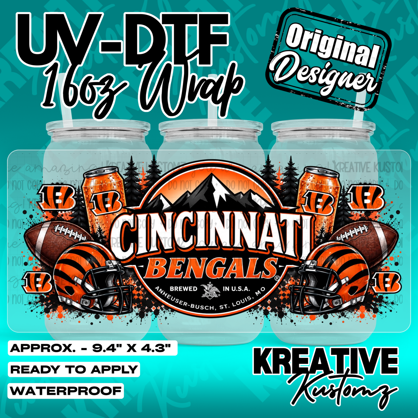 7353 | UV DTF Cup Wrap for 16oz Libbey Glass