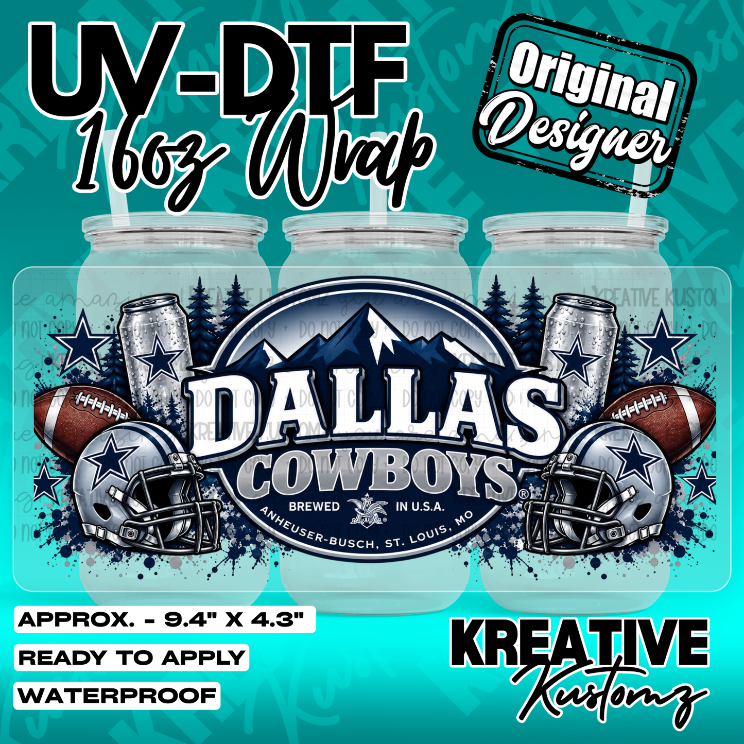 7355 | UV DTF Cup Wrap for 16oz Libbey Glass