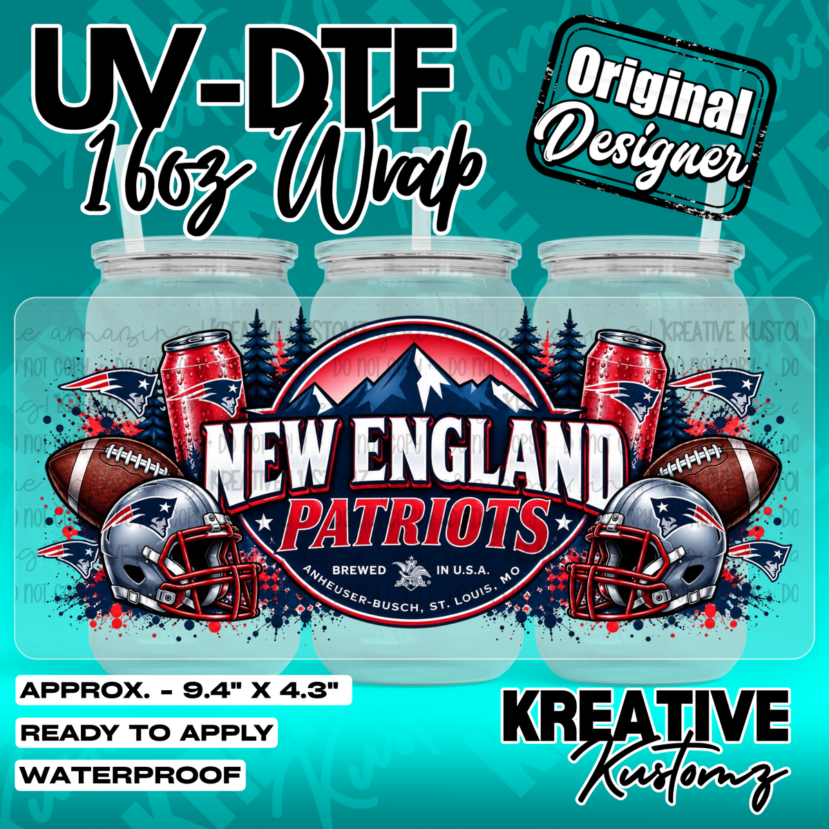 7368 | UV DTF Cup Wrap for 16oz Libbey Glass