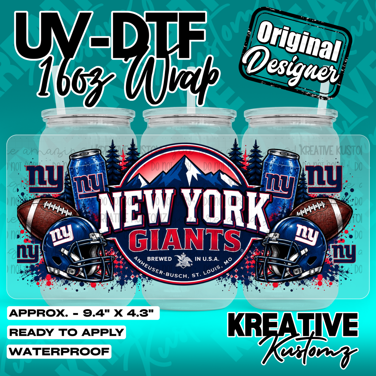 7369 | UV DTF Cup Wrap for 16oz Libbey Glass