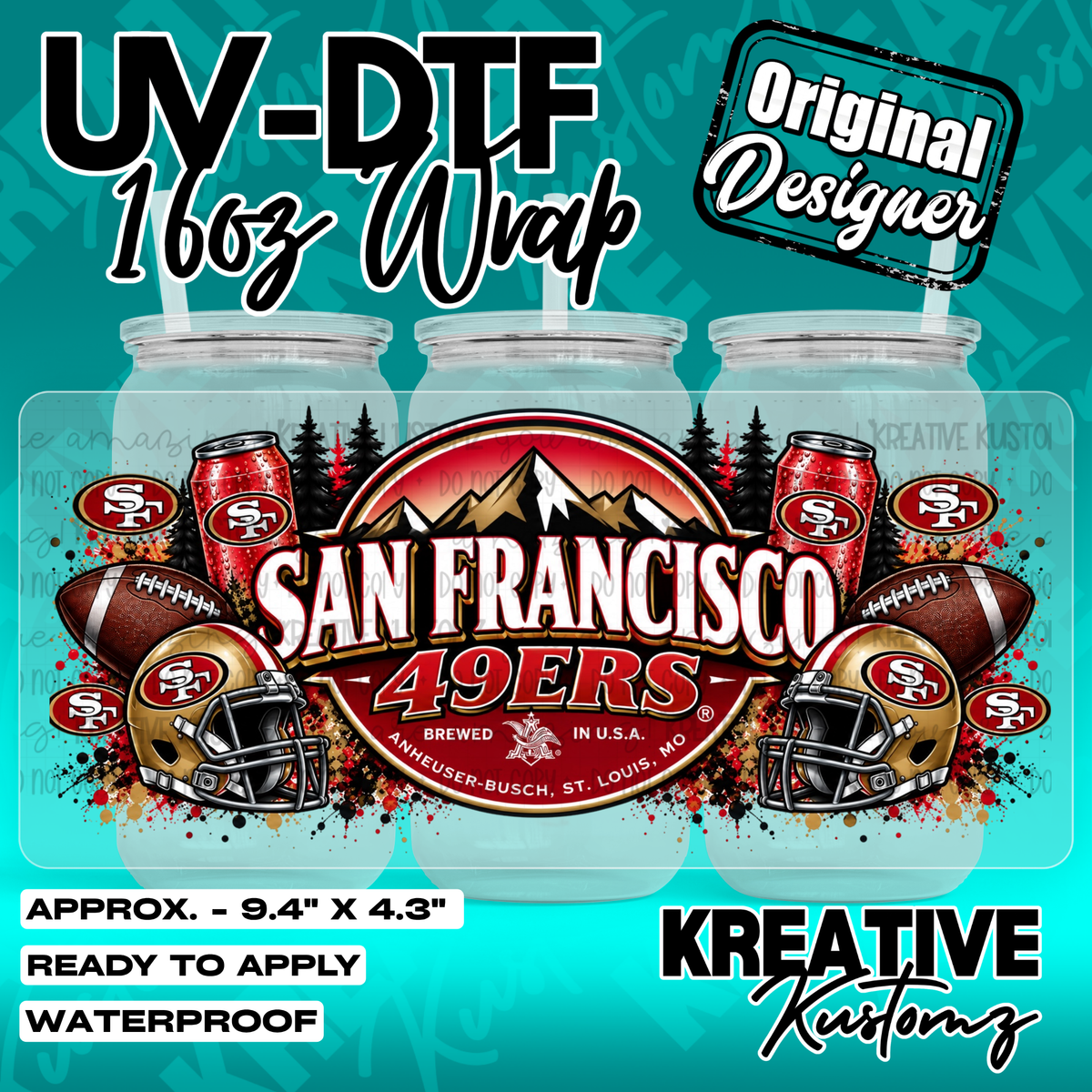 7372 | UV DTF Cup Wrap for 16oz Libbey Glass