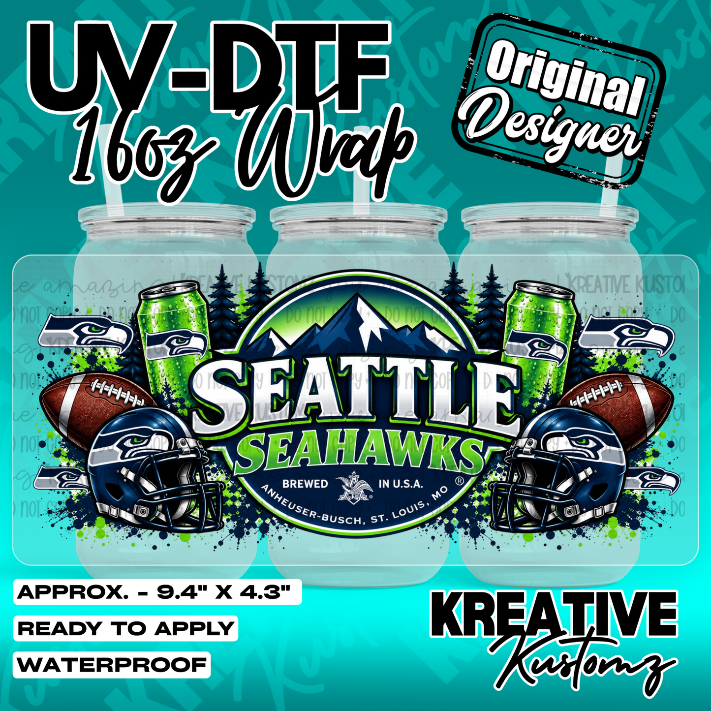 7373 | UV DTF Cup Wrap for 16oz Libbey Glass