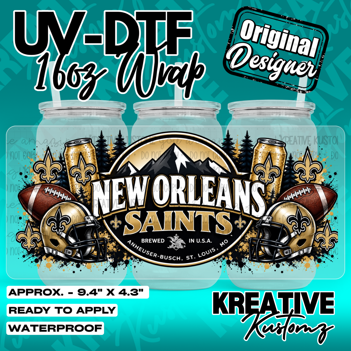 7376 | UV DTF Cup Wrap for 16oz Libbey Glass