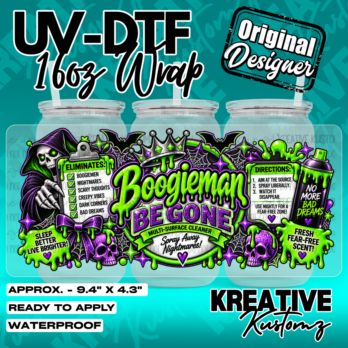 7393 | UV DTF Cup Wrap for 16oz Libbey Glass