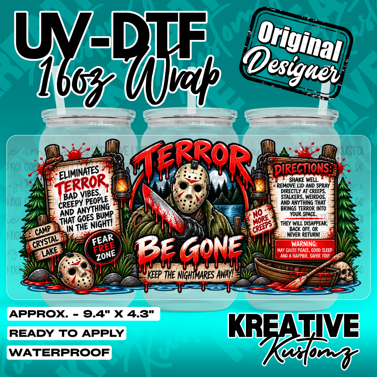 7402 | UV DTF Cup Wrap for 16oz Libbey Glass