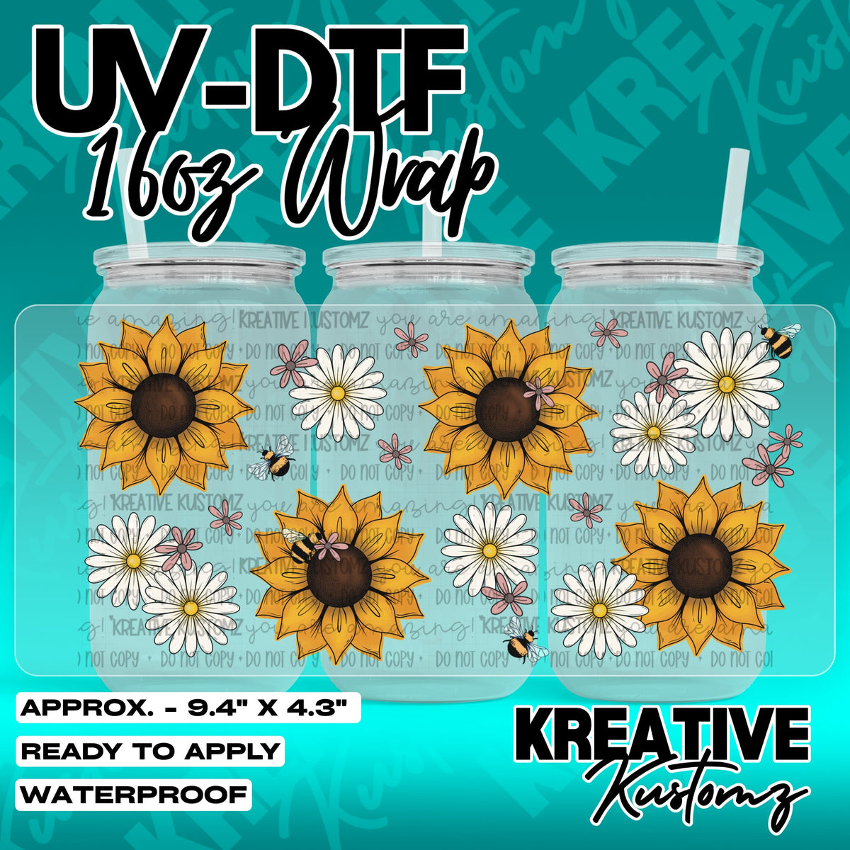 7420 | UV DTF Cup Wrap for 16oz Libbey Glass