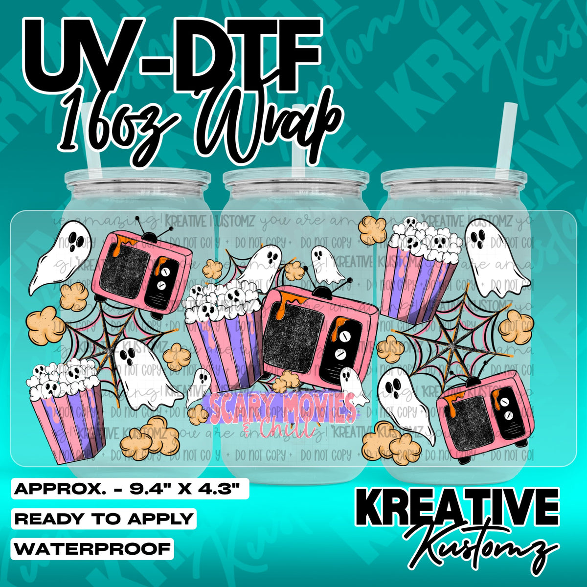 7434 | UV DTF Cup Wrap for 16oz Libbey Glass