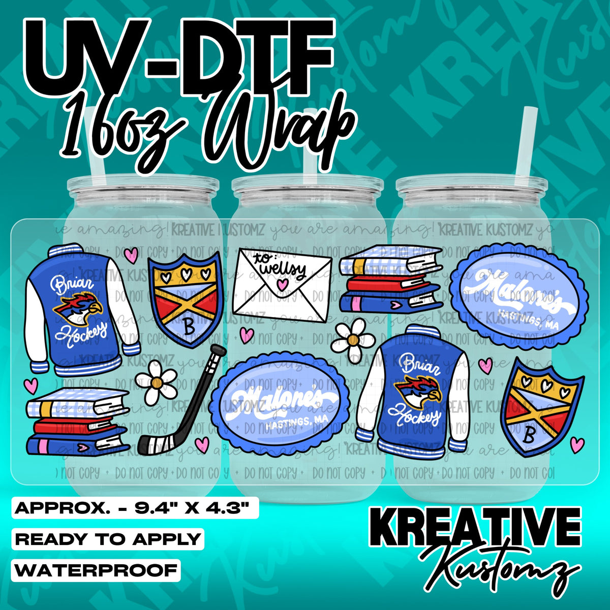 7442 | UV DTF Cup Wrap for 16oz Libbey Glass