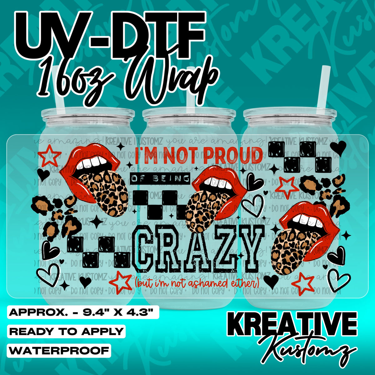 7444 | UV DTF Cup Wrap for 16oz Libbey Glass